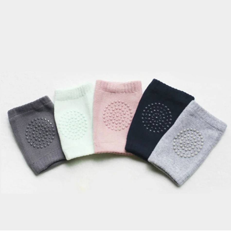 Rodilleras antideslizantes de algod&oacute;n para beb&eacute;, calentadores de seguridad para gatear, Protector para rodillas-3