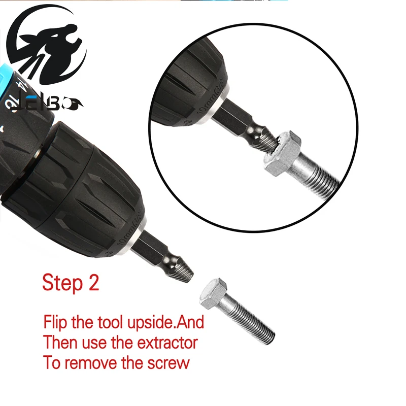 Jelbo 4PC Drill Bit Tools Double Side Damaged Screw Bits Power Extractor Out Demolition | Инструменты