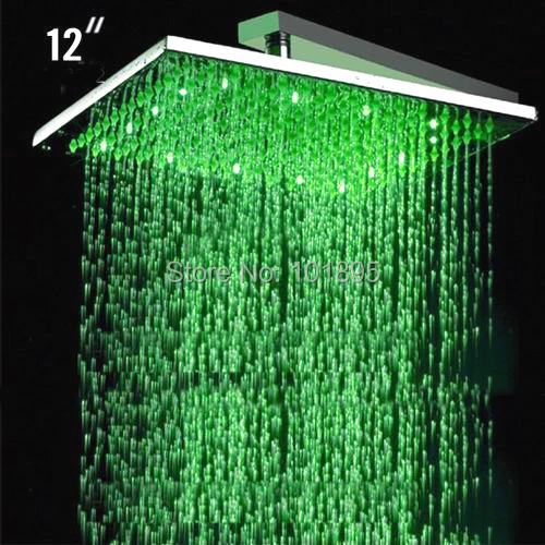 

X15261 - 12 Inch Brass Material Square Rainfall Led Head Shower