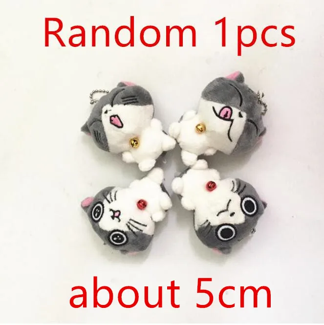 Random 1pc Kawaii серый сидя 9 см кошка плюшевые мягкие игрушки, букет подарок мягкая плюшевая кошка кукла, брелок с котом плюшевая игрушка цветок кошка кукла подарок - Цвет: Random 1pc