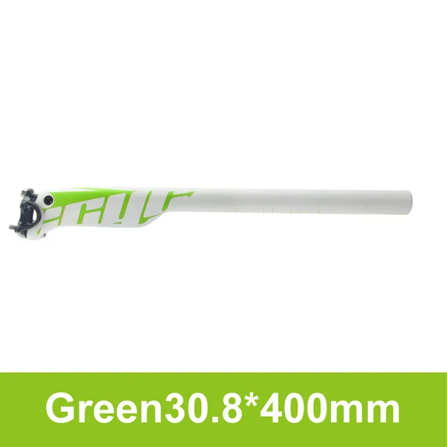 whiteXGreen30.8x400 Ullicyc новые стойка сидения для горного велосипеда MTB/дорожный велосипед Запчасти полный карбоновое волокно+ сплав крышка Подседельный штырь 27,2/30,8/31,6*350/400 мм - Цвет: whiteXGreen30.8x400