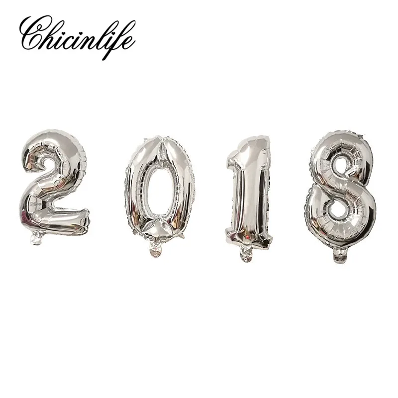 Chicinlife1set китайский счастливый новый год номер 2018 воздушные Шары Баннер идеи