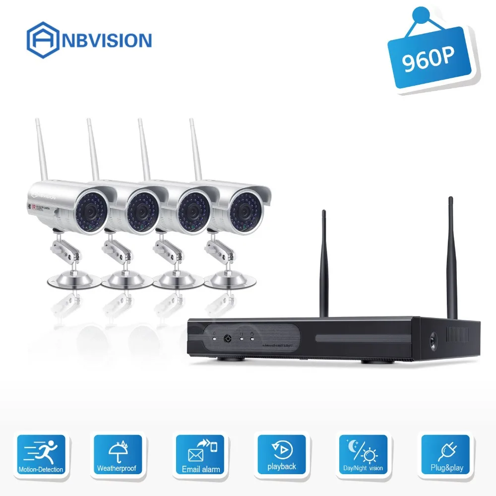 Eyessys 4*960 P WI FI 1.3MP IP Камера 4CH наблюдения 1080 NVR беспроводной комплект система ссtv P2P