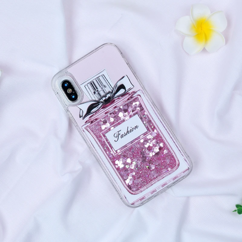 BROEYOUE Dynamic Liquid чехол для iPhone 7 Plus 5 5S 6 6 S Plus X SE жесткий чехол Блестящий песок духи кошка узор чехол для телефона - Цвет: 20