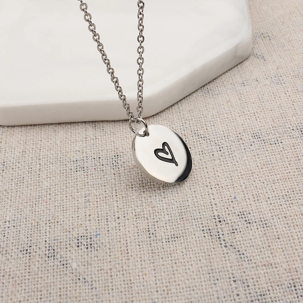 Милая круглая подвеска-Монета FINE4U N250 ожерелья из нержавеющей стали цепочка