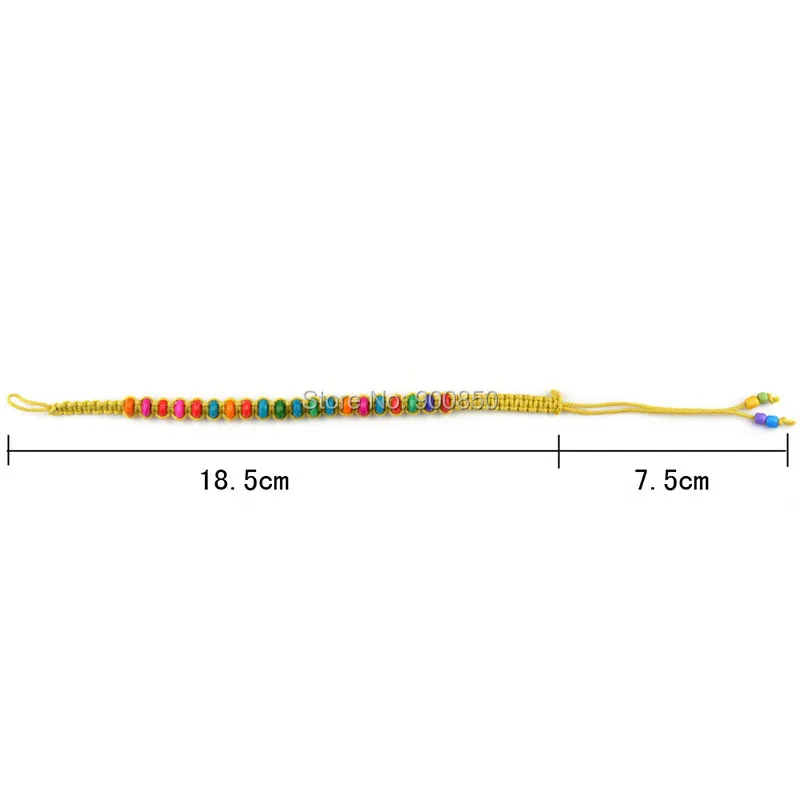 Радужный Флаг ЛГБТ Радуга плетеная веревка браслет из дерева ручной работы
