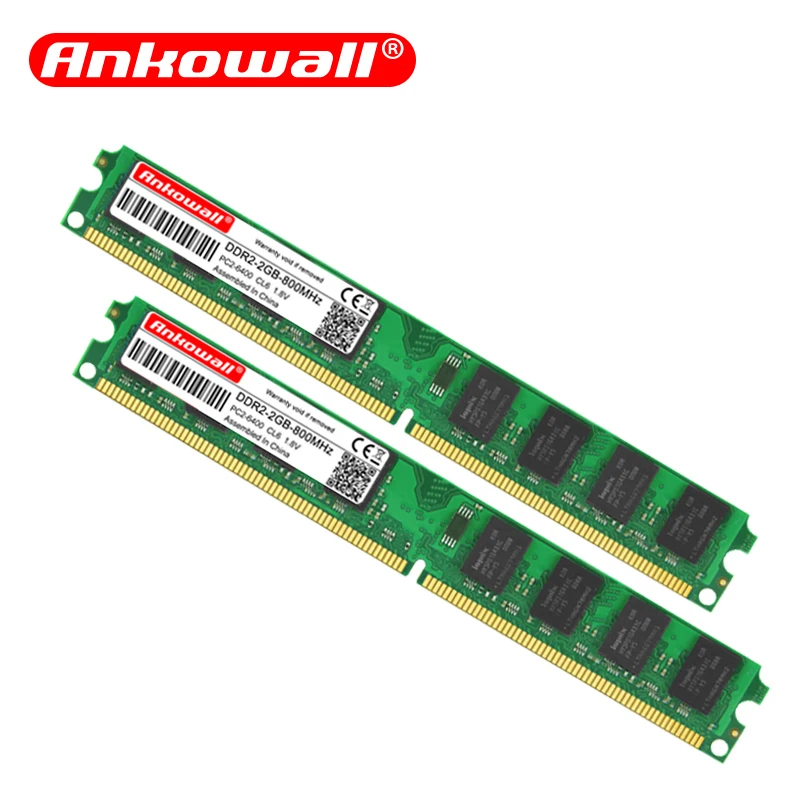 Ankowall ram DDR2 2 ГБ 4 ГБ 800 667 МГц PC2-5300/6400 240Pin 1,8 в Память Dimm настольная DDR 2 Ram пожизненная Гарантия