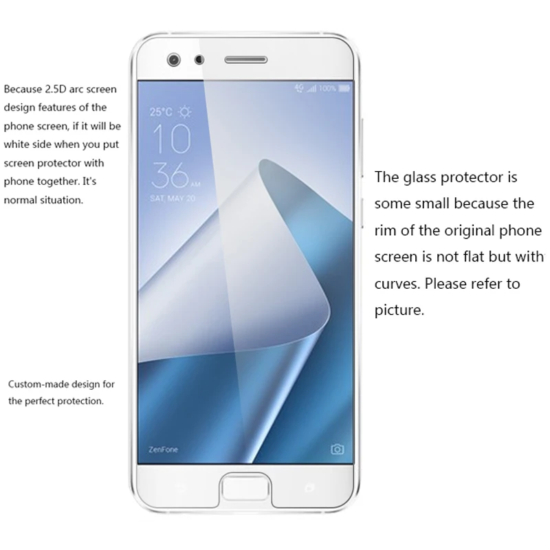 Закаленное стекло gxe протектор для Asus Zenfone 4 Pro ZS551KL 9H 2.5D Премиум Защитная пленка
