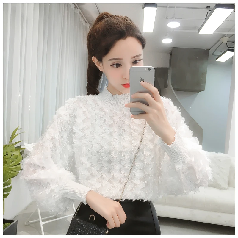 2018 новые осенние модные женские рубашки с длинным рукавом шифоновая блузка