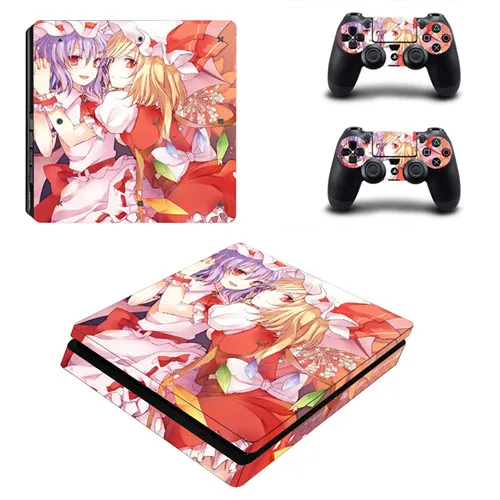KYSP4S-0223 Аниме железнодорожное Хацунэ Мику токисаки Куруми сабля PS4 тонкая кожа Стикеры для Игровые приставки 4 консоль и контроллер PS4 тонкий Стикеры - Цвет: KYSP4S-0223