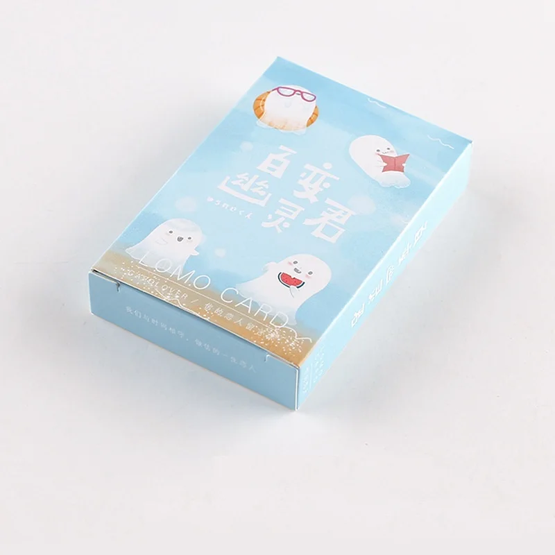 

28 Sheets/Set Lovely Changeable Ghost Lomo Card Cartoon Mini Postcard Message Card Christmas Gifts