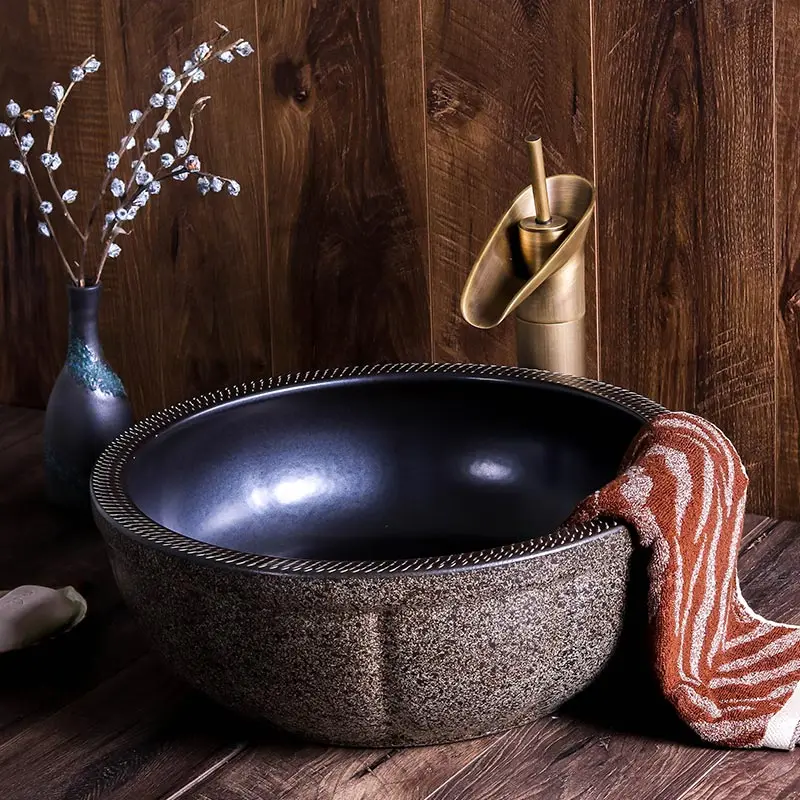 Керамический умывальник Jingdezhen новый старинный Круглый Китайский антикварный