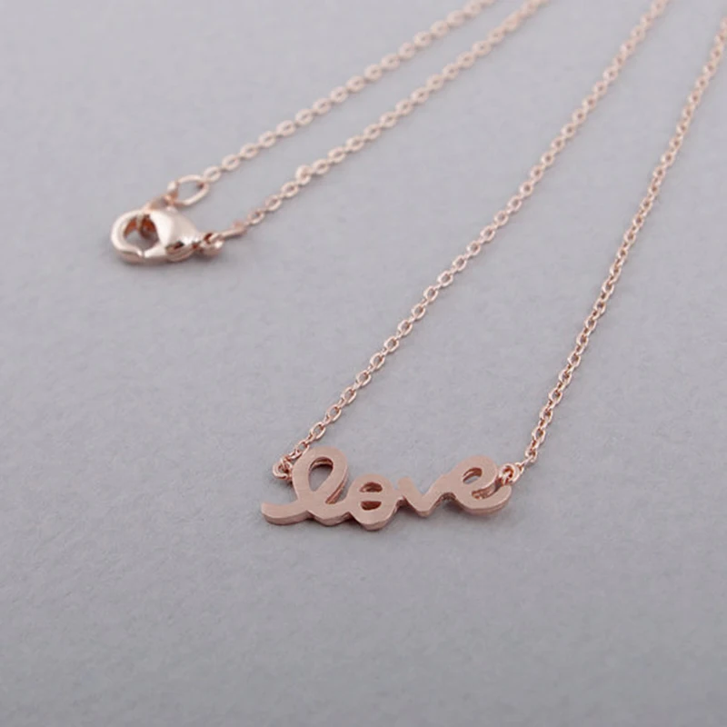 30pcs/Lot Gold Color Letter Pendant LOVE Necklace Best Valentine's Day Couple Gift Free Shipping Wholesale | Украшения и