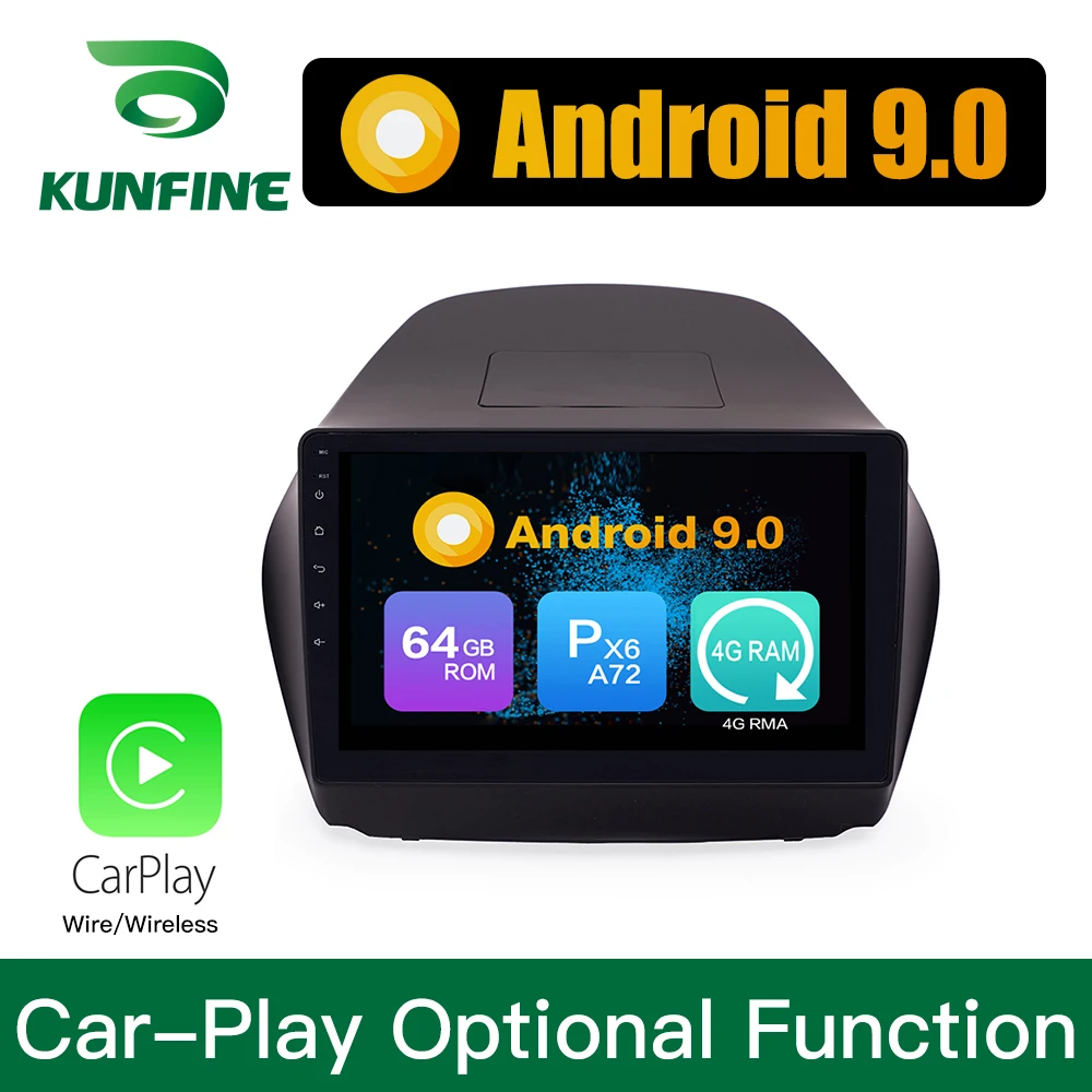 Android 9 0 Ram 4G Rom 64G PX6 Cortex A72 автомобильный DVD GPS мультимедийный плеер стерео для Hyundai IX35