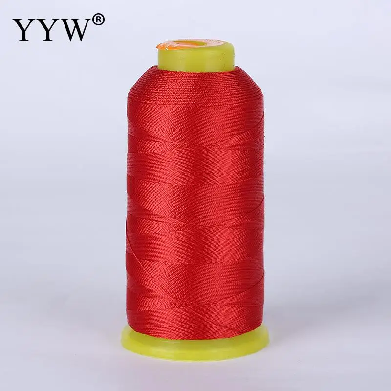 red YYW 1,5 мм Набор для изготовления ювелирных украшений вручную шнур нить шелковая нить для бисера Жемчужная Нить 100 м Катушка нейлоновый шнур провод бижутерия нить - Цвет: red