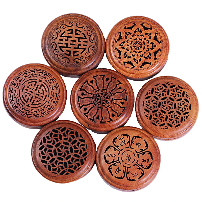 Полый ящик курильница для благовоний катушка подставка ручная работа деревянная