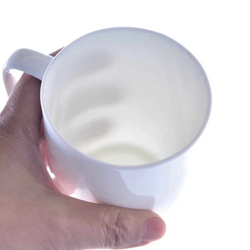 500ml Creative Square Mug Large-sized bone china cup with lid Ms. Gift Cup handle cover | Дом и сад