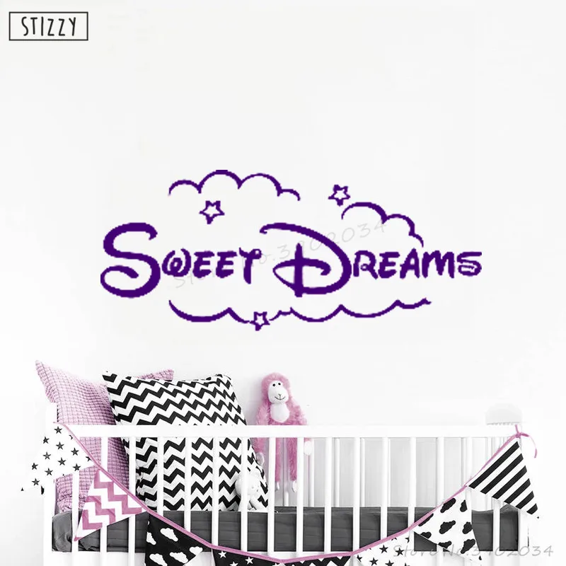 Настенная Наклейка stizzy Sweet Dreams Quote в детскую спальню хороший ночной домашний