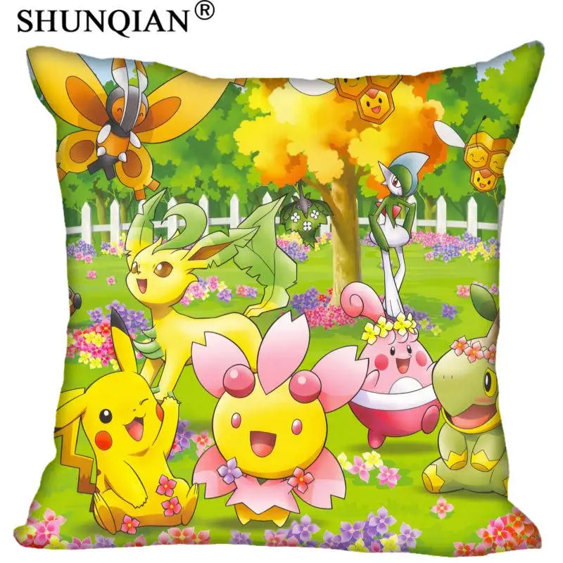 Pillowcase H+ P#454 новая горячая изготовленная на заказ Наволочка pokemon#3 Мягкая 45x45 см(две стороны) Наволочка на молнии SQ01003@ H0454 - Цвет: Pillowcase