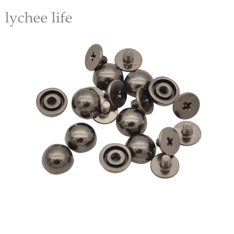 Lychee Life 10 шт. купол искусственная кожа в стиле панк шипы винты|spike screw|diy punkmushroom rivet |