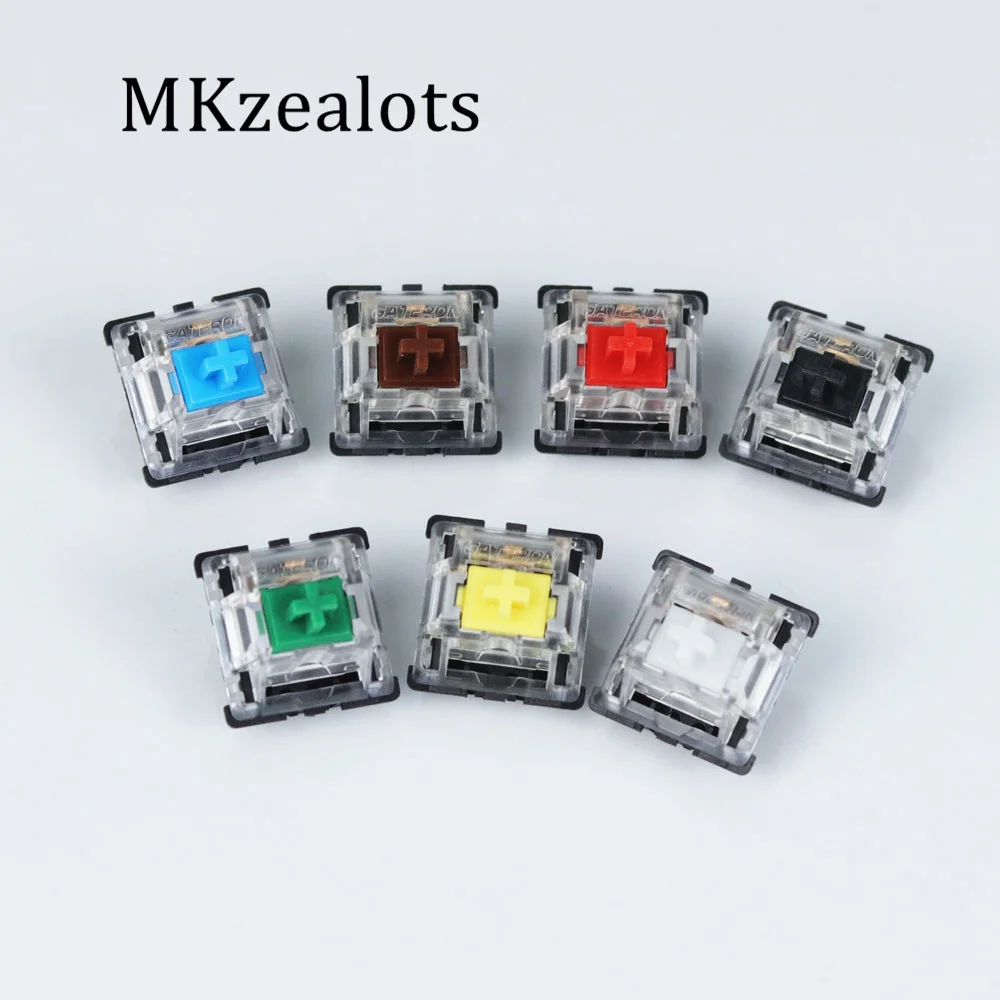 Gateron mx Переключатель 3 pin и 5 pin прозрачный чехол mx зеленый коричневый синий переключатели для механической клавиатуры cherry mx совместимый