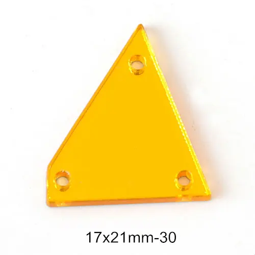 17x21mm-P30 50 шт золотые акриловые пришивные стразы с плоской задней стороной зеркальные акриловые золотые Пришивные из стразов для одежды аксессуары B7066 - Цвет: 17x21mm-P30