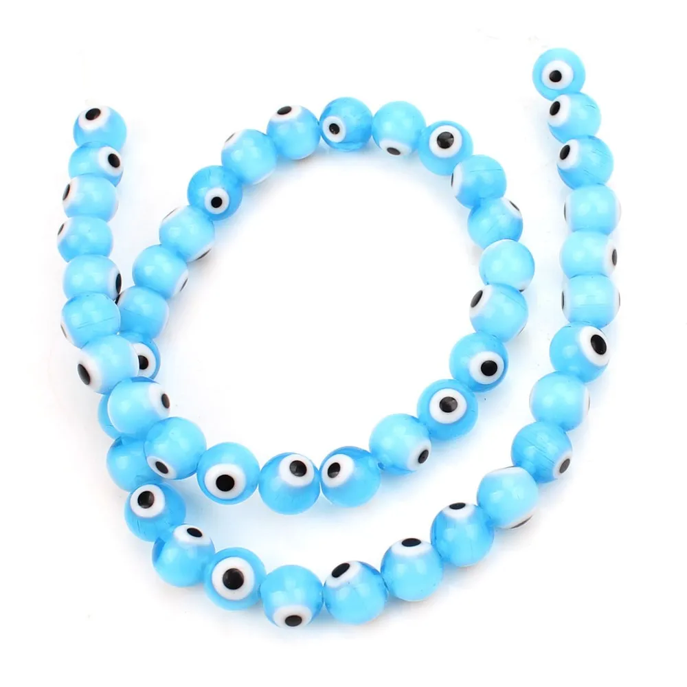 Акриловые бусины Lucky eye 8/10 мм Круглый зловещий в полоску для самостоятельного