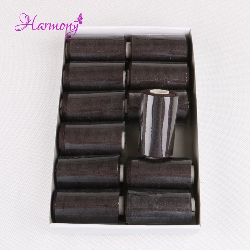 3 кор./лот черный коричневый блонд хлопковая нить волос ткацкое шитье нитками для