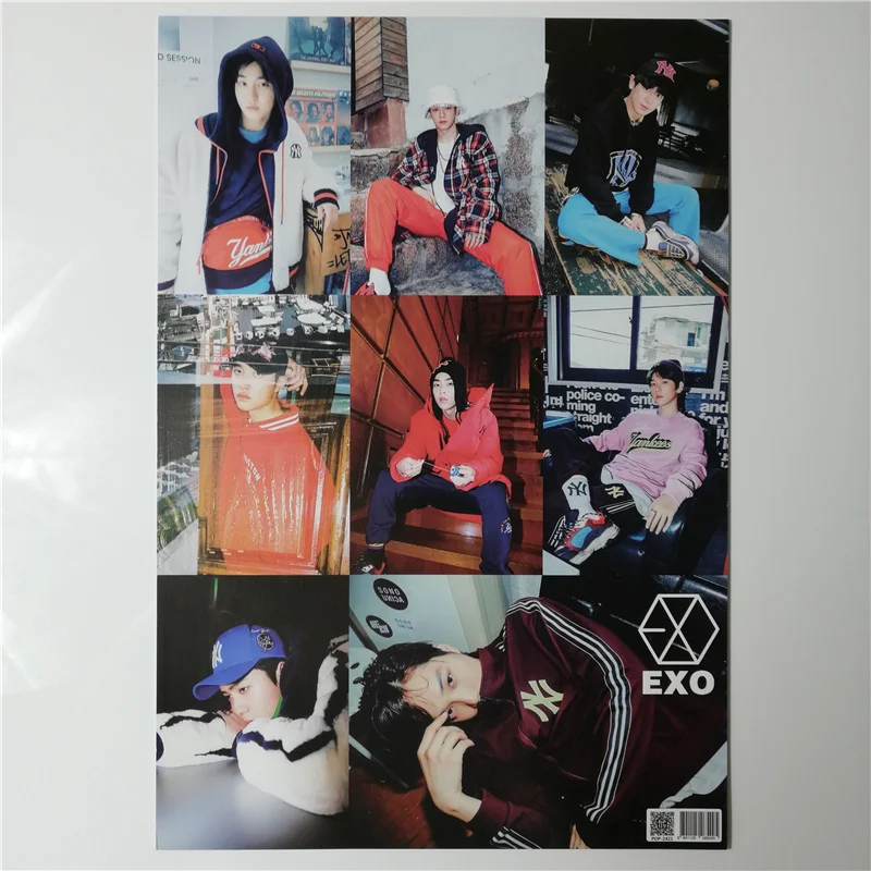 8*(42x29 см) Новый EXO возврат настенные плакаты Наклейки подарок KPOP вокруг плакатов
