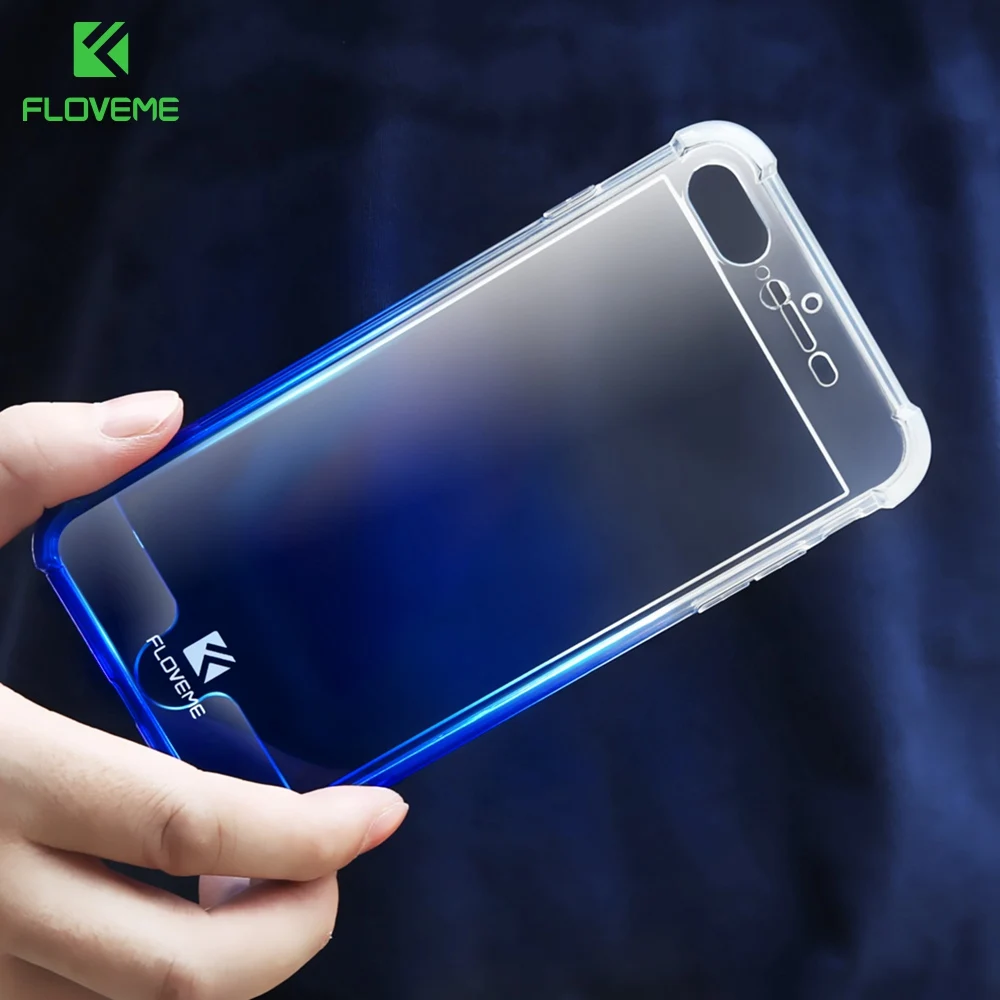 Kisscase 360 Защита Градиент Blue Ray чехол для iphone 8 7 6S 6 Plus Чехол анти Knock Обложка iPhone