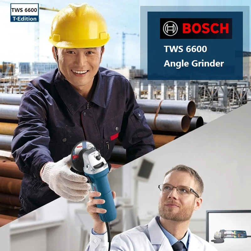 BOSCH угловая шлифовальная машина шлифовальный станок металлический полировщик угловой Электроинструмент шлифовальный станок для резки металла дерева 100 мм шлифовальный диск