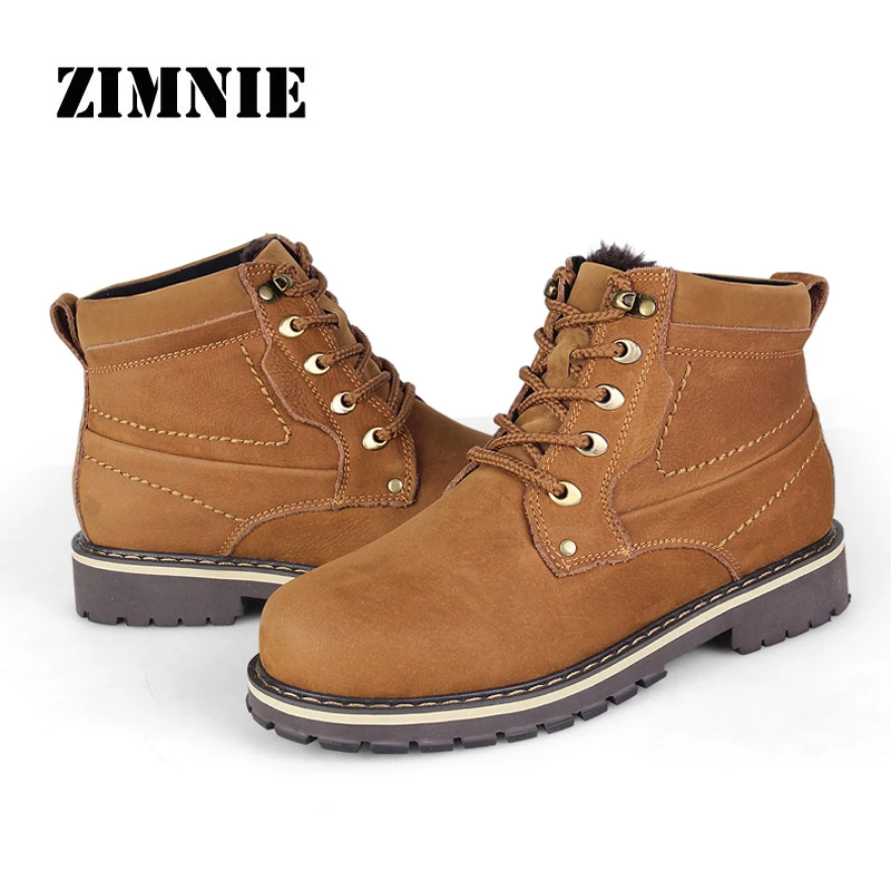 ZIMNIE/осенне-зимние мужские ботинки в винтажном стиле, большие размеры 37-50 мужская обувь повседневные модные теплые ботинки martin на шнуровке Hombre