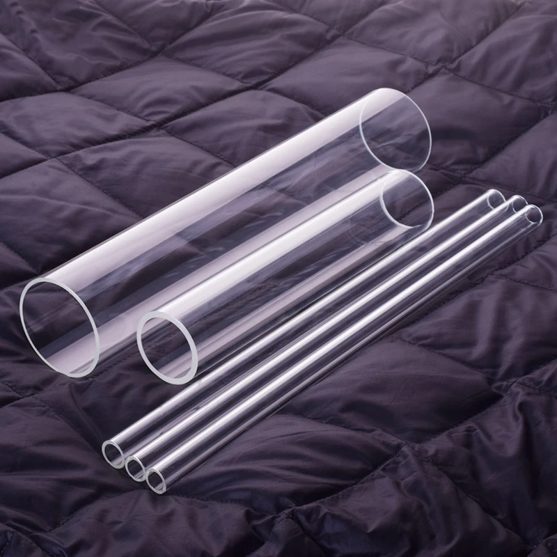 5pcs High borosilicate glass tube,Outer diameter 17mm,Full length 180mm/200mm/250mm/300mm,High temperature resistant glass tube