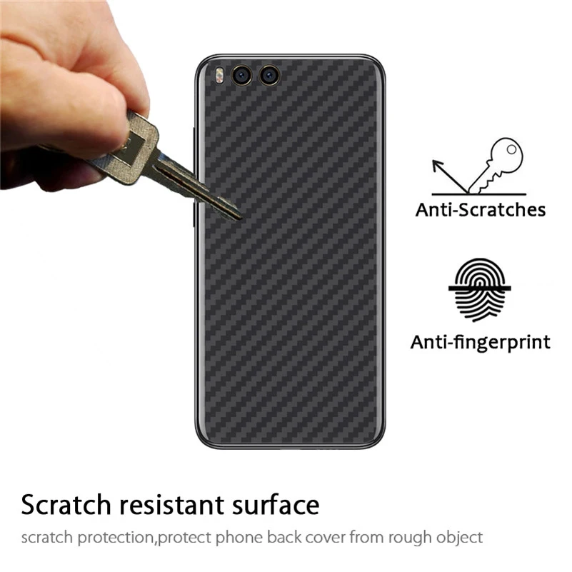 5PACK 3D Carbon Rear Fibre Skin Sticker Protector For Xiaomi 4C 4i 4S 5 5s Plus Protective Back Film Mi 6 M6 6X 8 SE | Мобильные