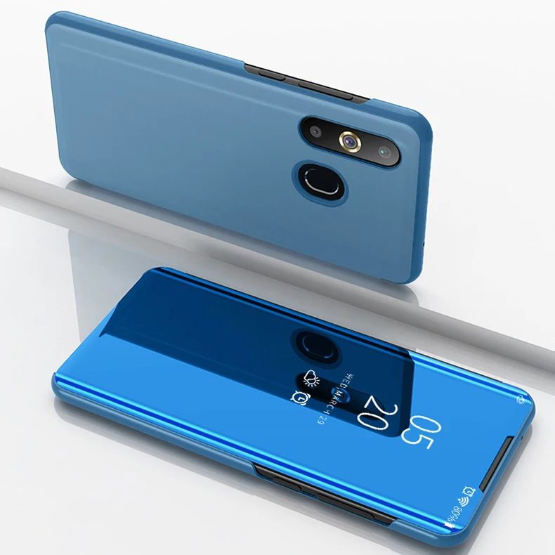 Для samsung Galaxy A8S чехол SM-G8870 роскошное умное зеркало вид кожаный чехол-книжка с полным покрытием для samsung A8S Футляр для телефона