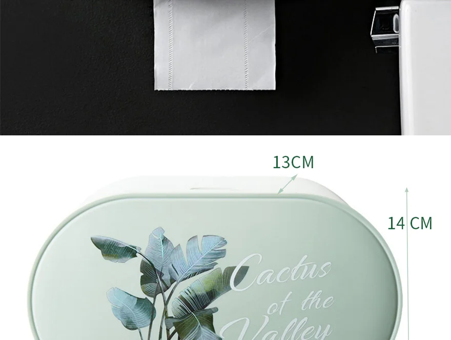 Bathroom Tissue Box Toilet Paper Shelf Punch-Free Waterproof Roll Paper Tube Creative Tray Bathroom Tissue Paper Roll Holder D30