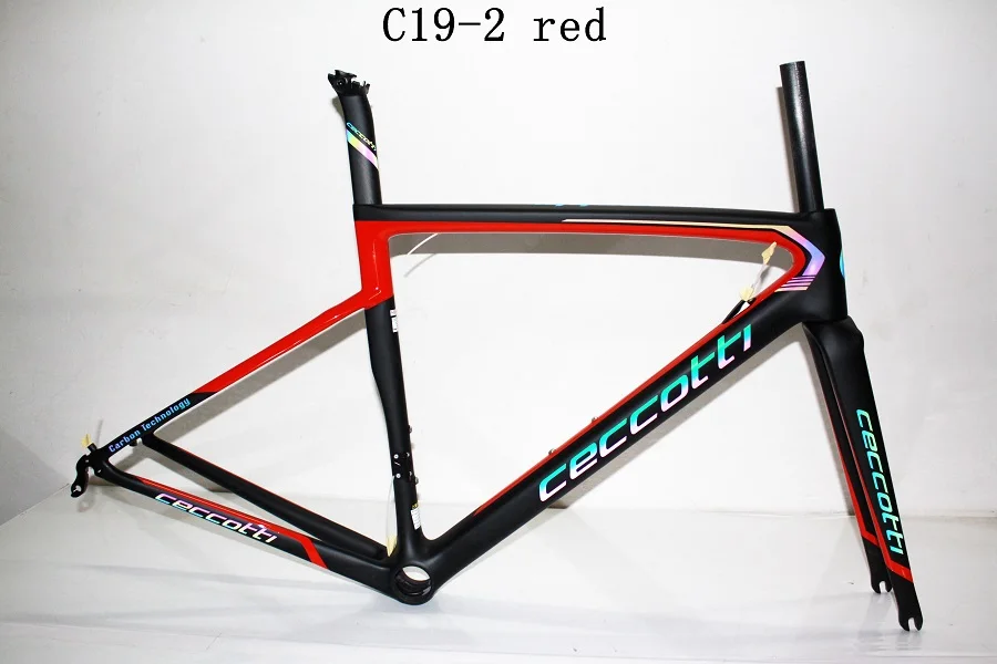3 Dc019 ceccotti карбоновая рама для дорожного велосипеда Toray PF30/BB30/BSA рама+ вилка+ подседельный штырь+ зажим+ гарнитура - Цвет: 3