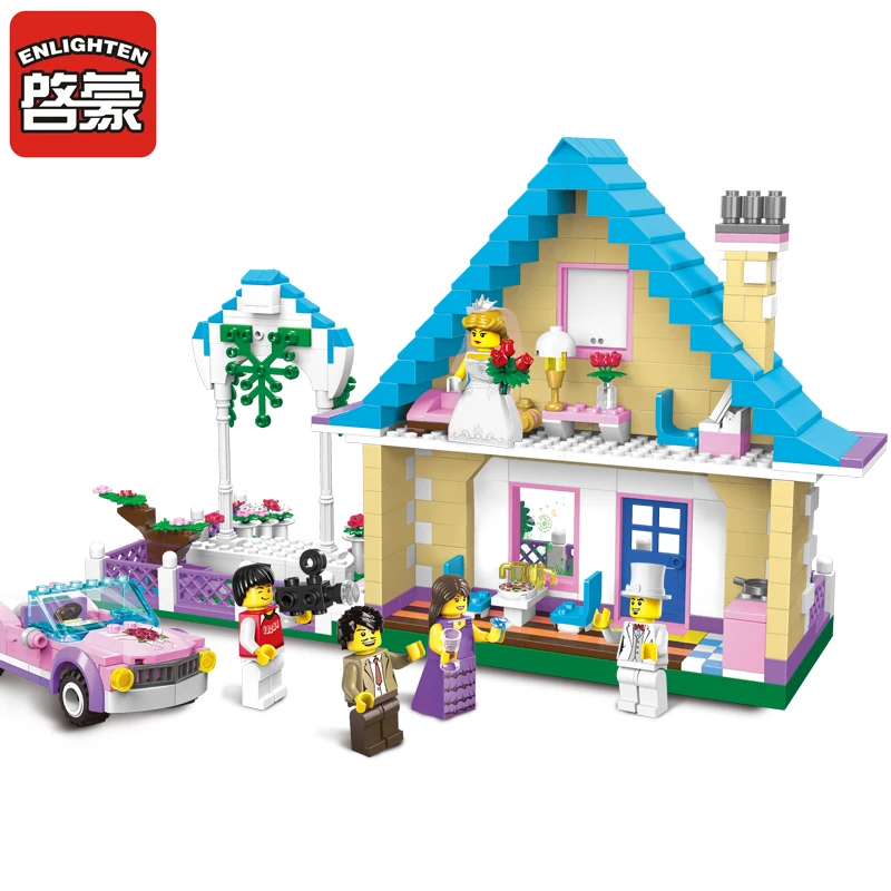 Enlighten модели Здание игрушка Совместимость с LEGO Лего Legos Конструктор E1129 613 блок