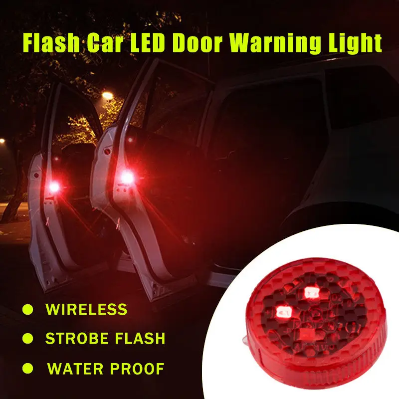 2X светодиодный автомобиль дверь открыта Предупреждение светильник Беспроводной