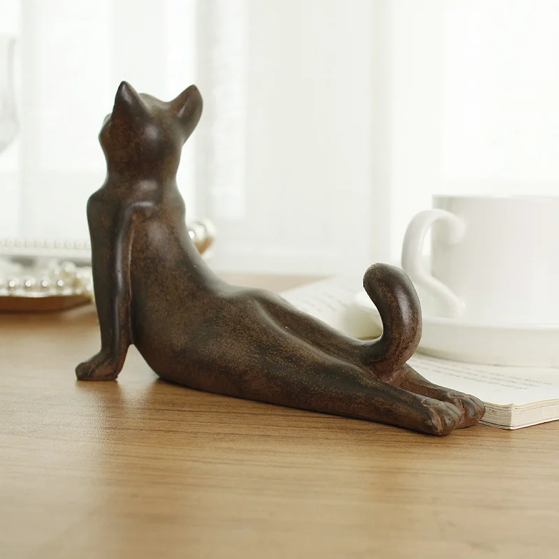 Отделка для дома в стиле ретро резиновый кошка йоги | Дом и сад