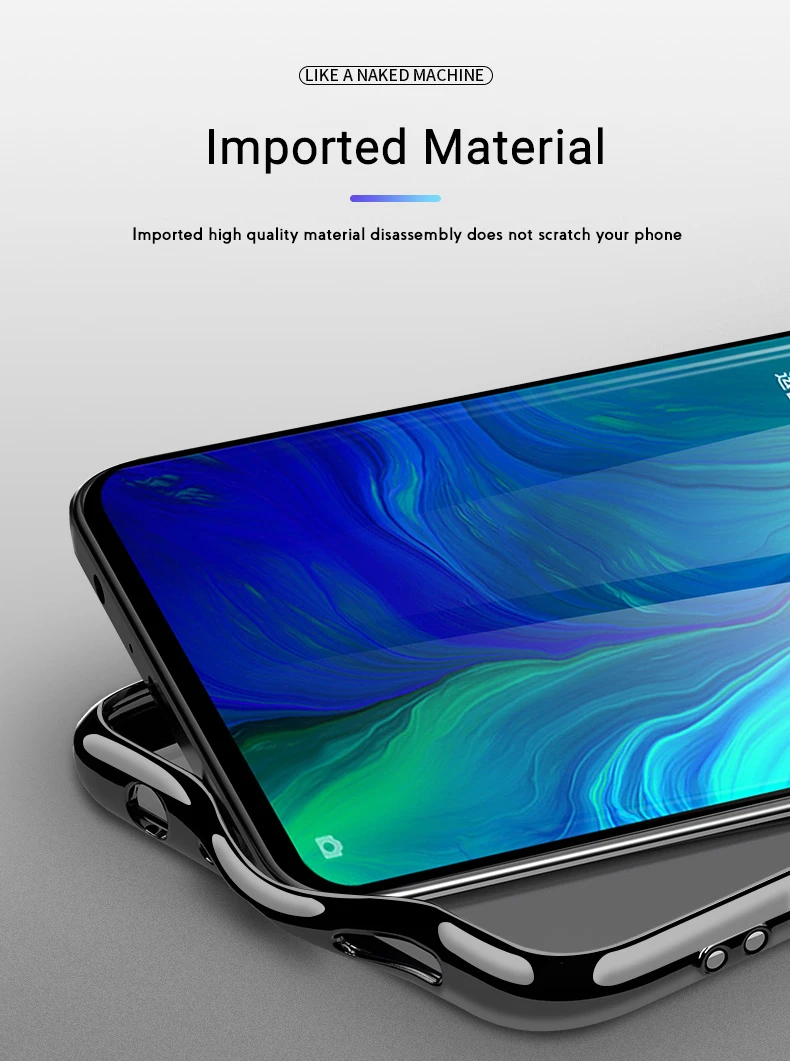 Роскошный прочный прозрачный ТПУ чехол с покрытием для Oppo Reno 10x Zoom, мягкая силиконовая защитная задняя крышка для Reno 6,4''