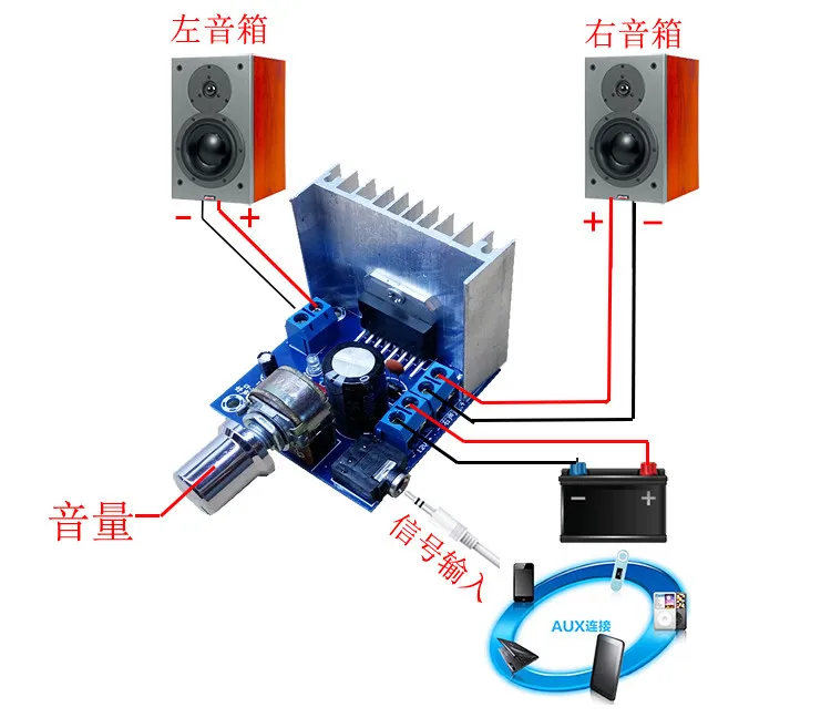 DC12V 15 Вт + TDA7297 двойной панель канального усилителя DIYKITS|Усилители мощности| |