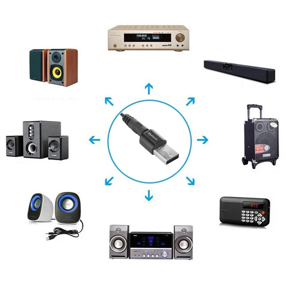 Мини Bluetooth аудио приемник стерео 3 5 мм USB музыка внешний адаптер перезарядка для