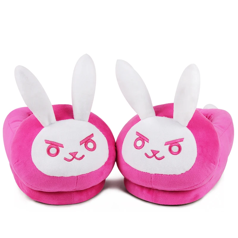 Симпатичные домашние тапочки Kawaii Anime OW D.va Bunny теплые мягкие ботинки плюшевые