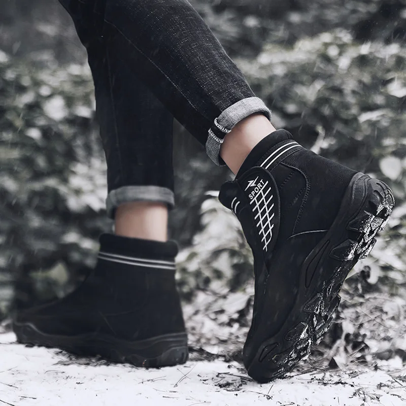 Мужская Женская обувь Зимняя мужская новая фланелевая теплая уличная хлопковая