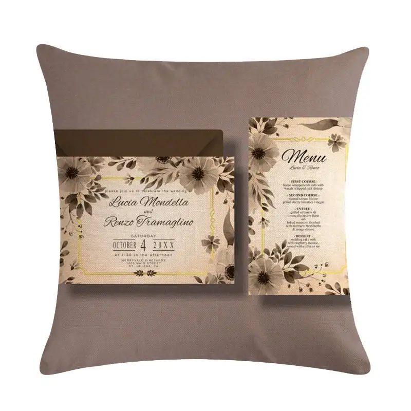 Цветочный чехол для подушки Лебедь красочные домашний декор на заказ льняные