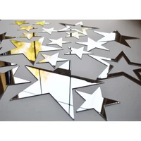 19pcsset 691215cm acrylic mirror sticker cartoon starry wall stickers for kids rooms home decor cute star wall decals mural
