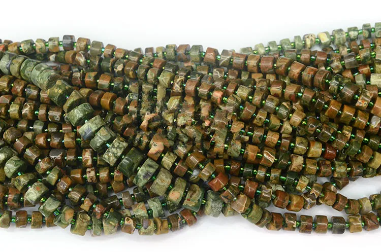 

peacock agate green roundel 8-10mm 15" for DIY jewelry making loose beads FPPJ wholesale beads nature gem stone