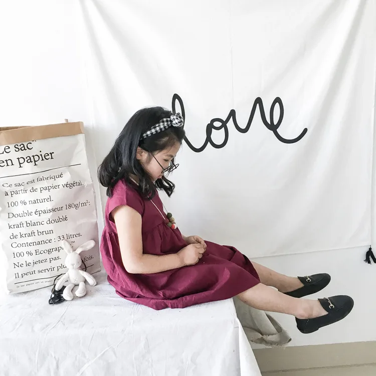 Baby Girls Dress Summer Toddler Kids Linen Cotton Casual Dresses Party Princess Vestido Children Clothing Korean Girl Costume | Детская