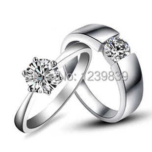 Оптовые Модные кольца для возлюбленной пары 1.25Ct кольцо из стерлингового серебра